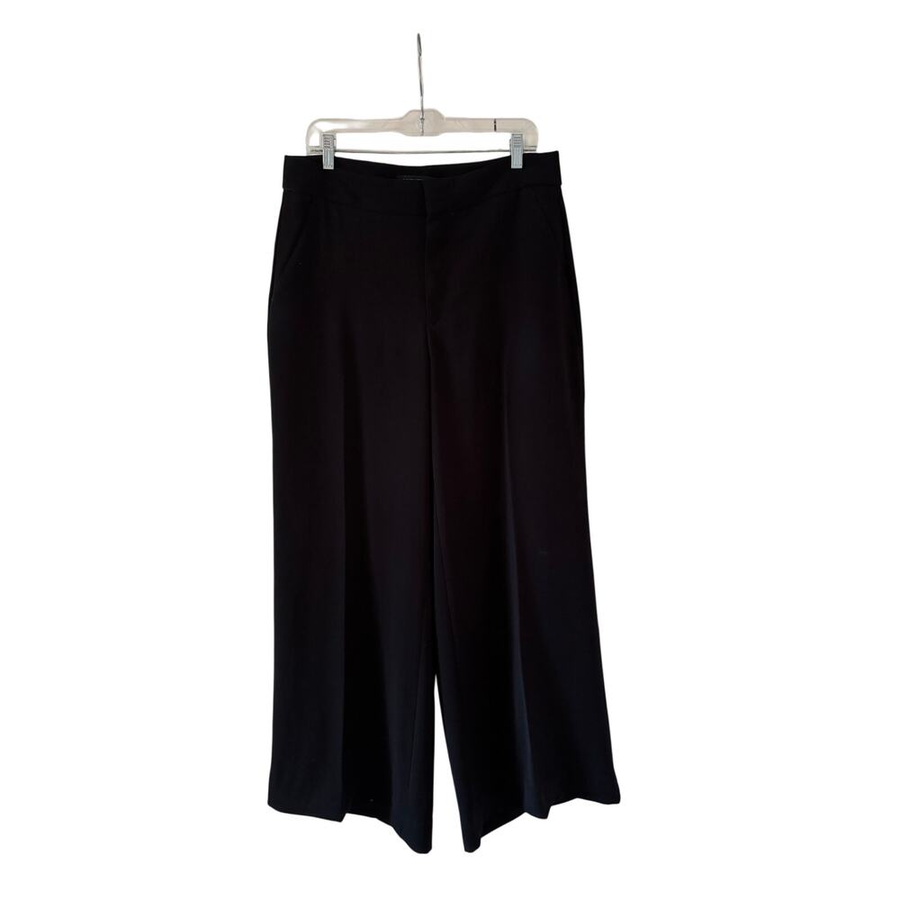 Banana Republic Women's Black Wide Leg Dress Pants Size 12S - Picture 2 of 12